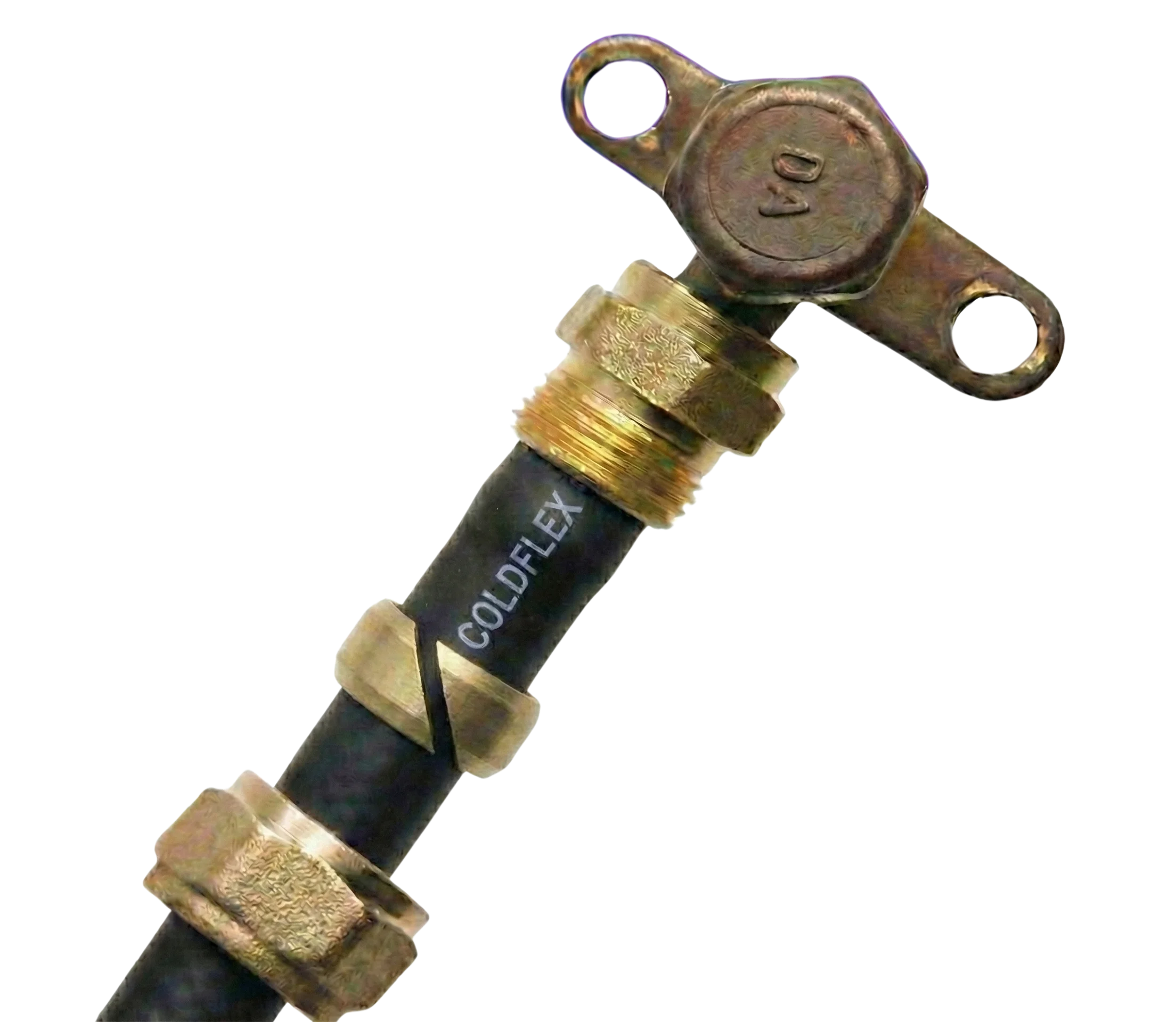 manguera Coldflex con adaptador de rosca mas tuercas de ajuste